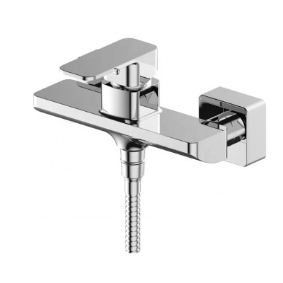 Modern bathroom exposed single lever shower faucet